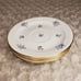 3 Limoges France Saucers Floral Bouquet Purple Ribbon Plates 5.75 Diameter Rare