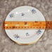 3 Limoges France Saucers Floral Bouquet Purple Ribbon Plates 5.75 Diameter Rare