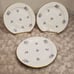 3 Limoges France Saucers Floral Bouquet Purple Ribbon Plates 5.75 Diameter Rare