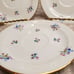 3 Limoges France Saucers Floral Bouquet Purple Ribbon Plates 5.75 Diameter Rare