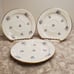3 Limoges France Saucers Floral Bouquet Purple Ribbon Plates 5.75 Diameter Rare
