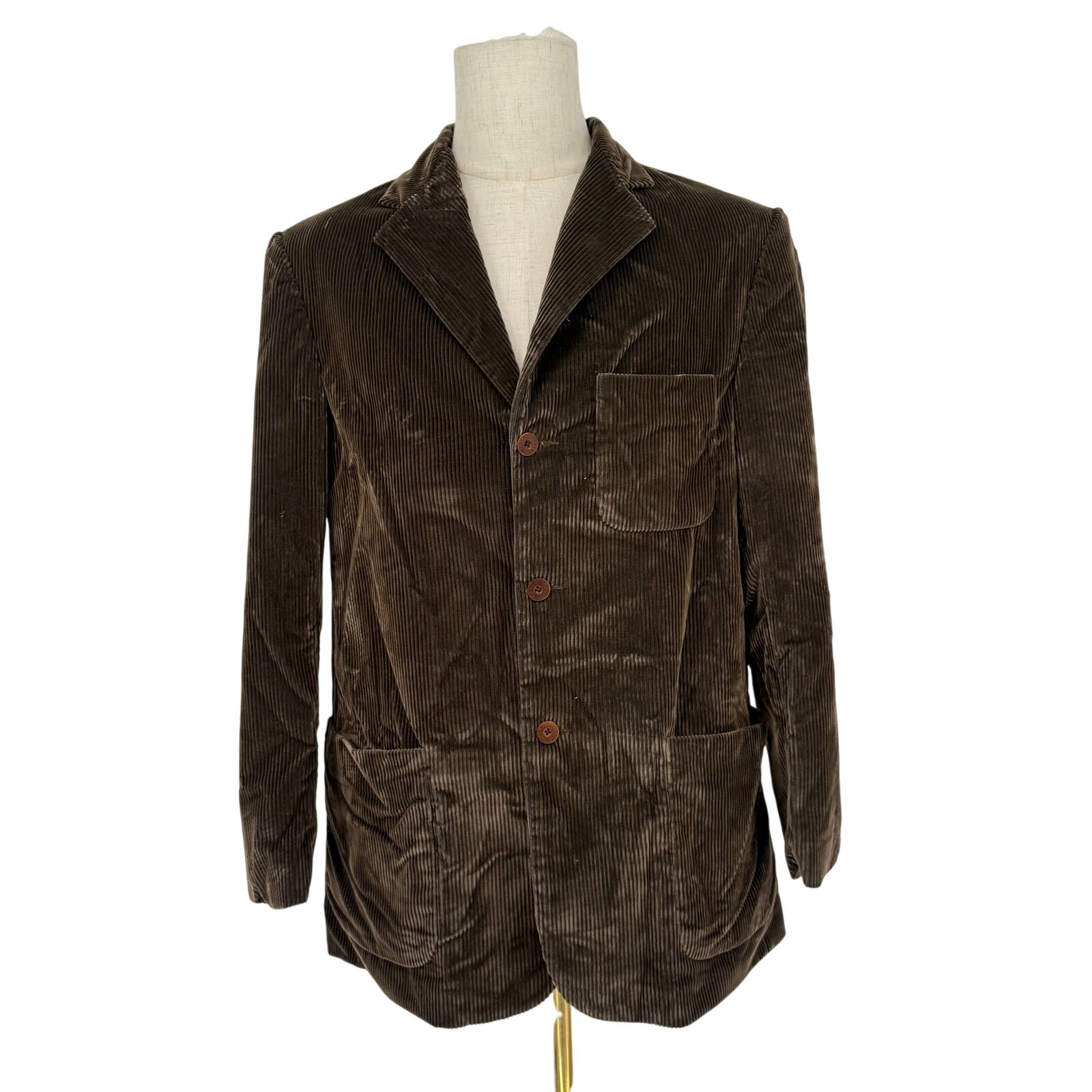 Robert Graham Casual Two Button Corduroy Sport Coat Blazer Jacket Dark Brown M-L