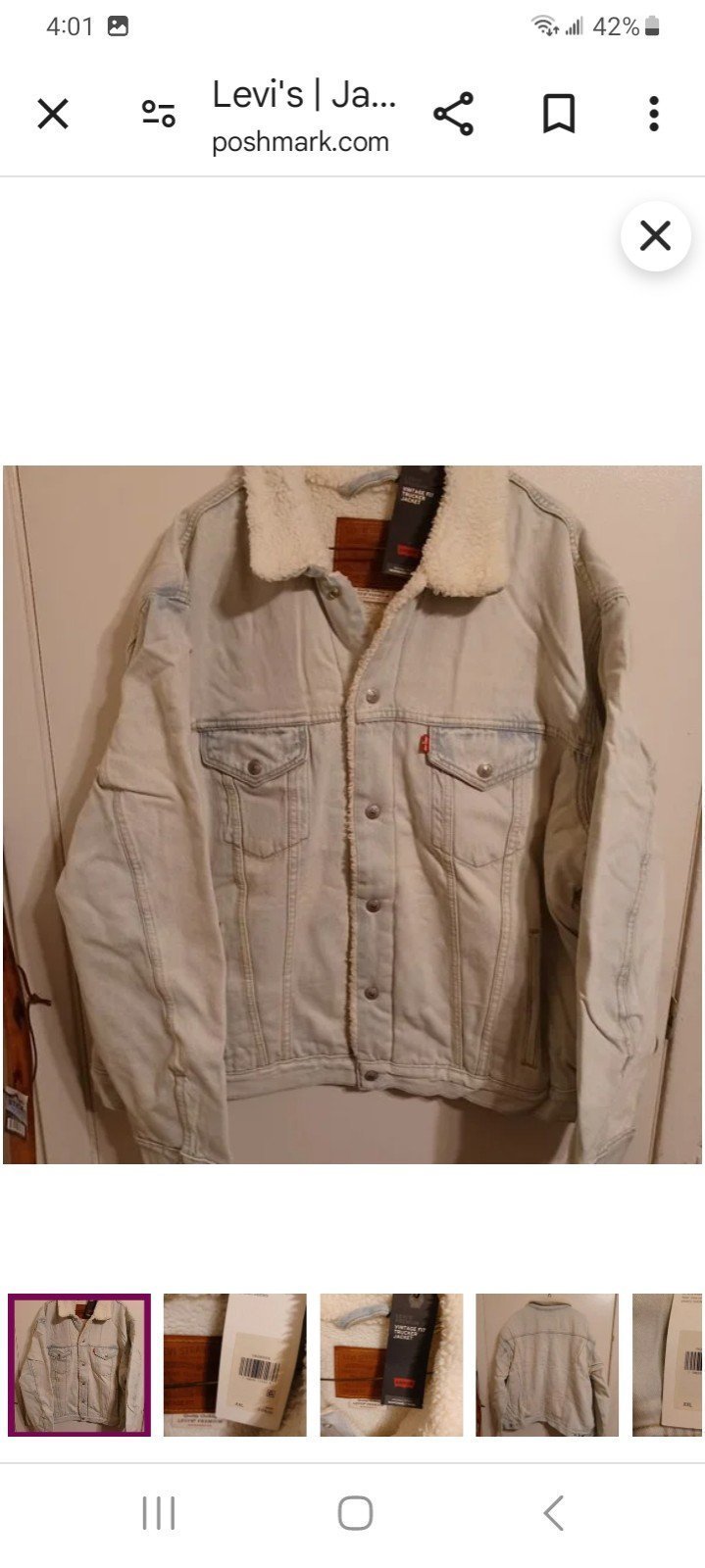 Levi's Vintage Fit Sherpa Trucker Jacket Mens XXL Non Negotiable