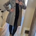 Houndstooth trench coat with button detail by oasis; size 14/40
