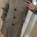 Houndstooth trench coat with button detail by oasis; size 14/40