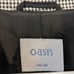 Houndstooth trench coat with button detail by oasis; size 14/40