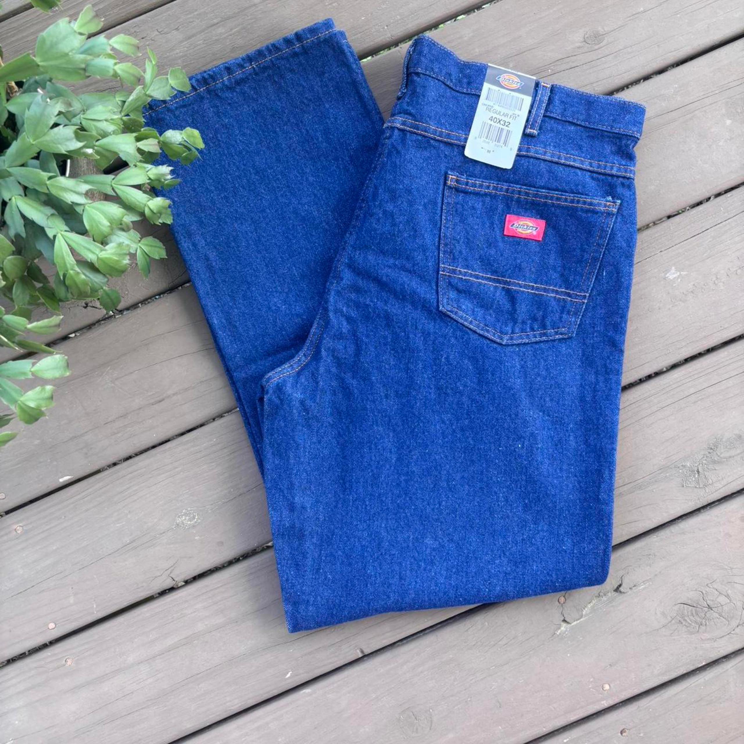 Dickies Men's Navy and Blue Jeans Brand New