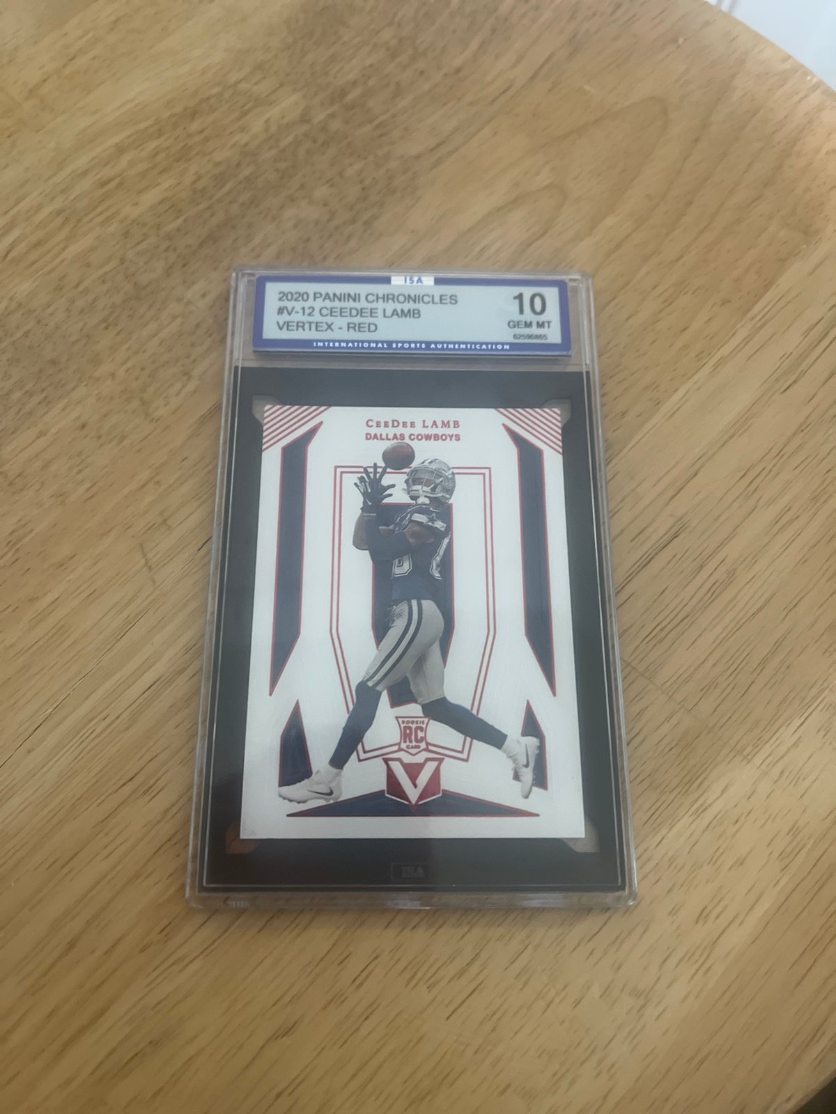 CeeDee Lamb 2020 Chronicles Vertex Rookie #4/199- Red ISA 10
