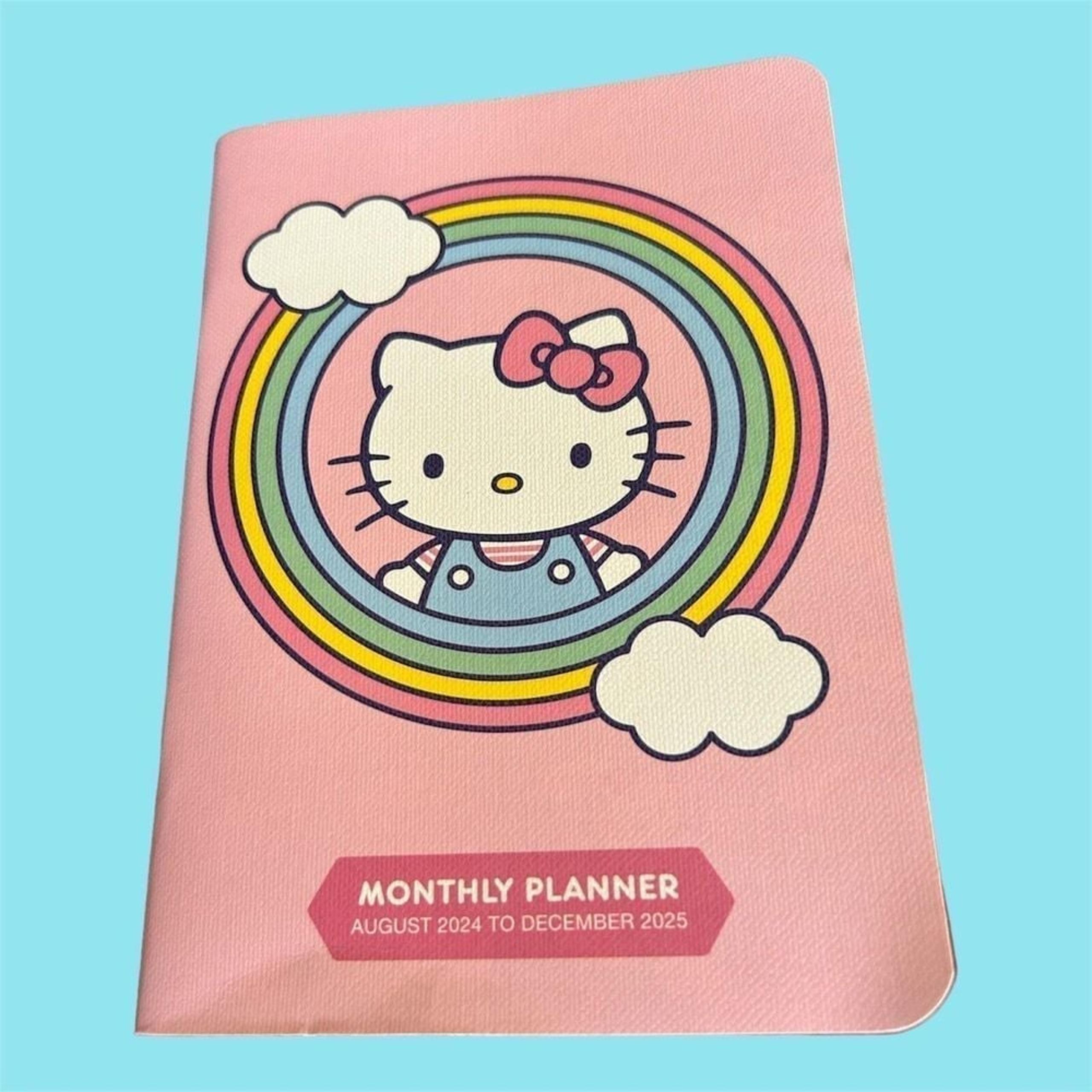 2025 Pink Sanrio Hello Kitty Pocket Monthly Planner Calendar 17 Month NEW