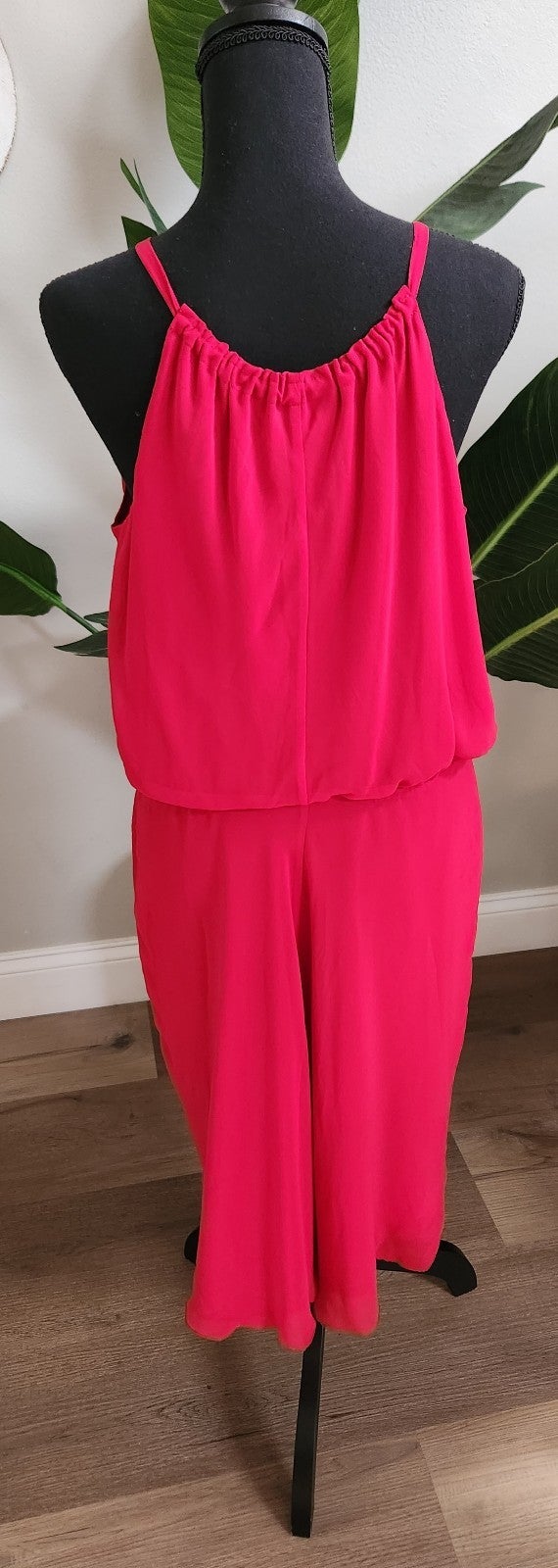 NWT STUNNING Banana Republic Red Halter Dress sz 12 (BIN)