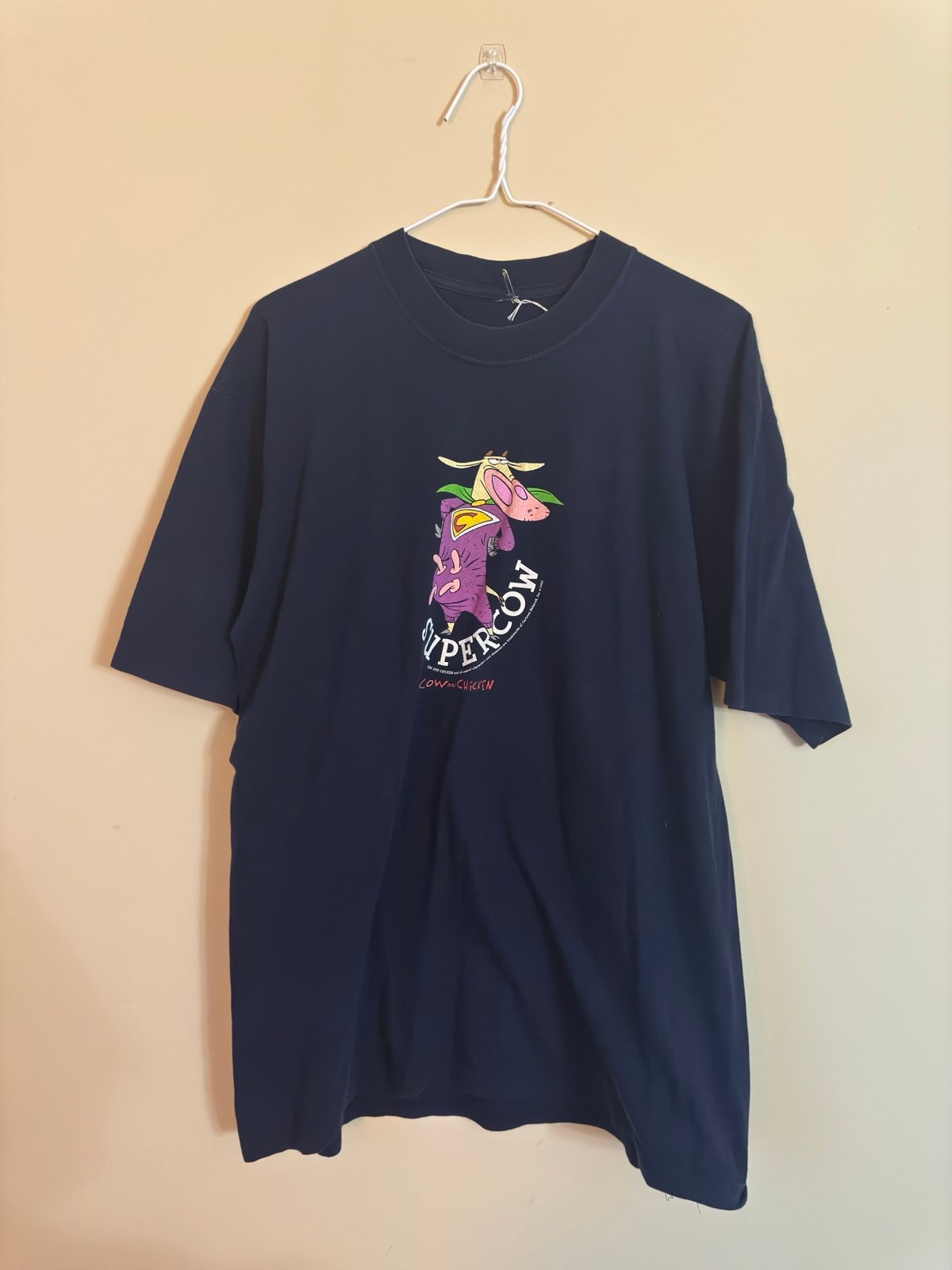 Vintage super cow cow and chicken shirt Cartoon Network 90s 1999