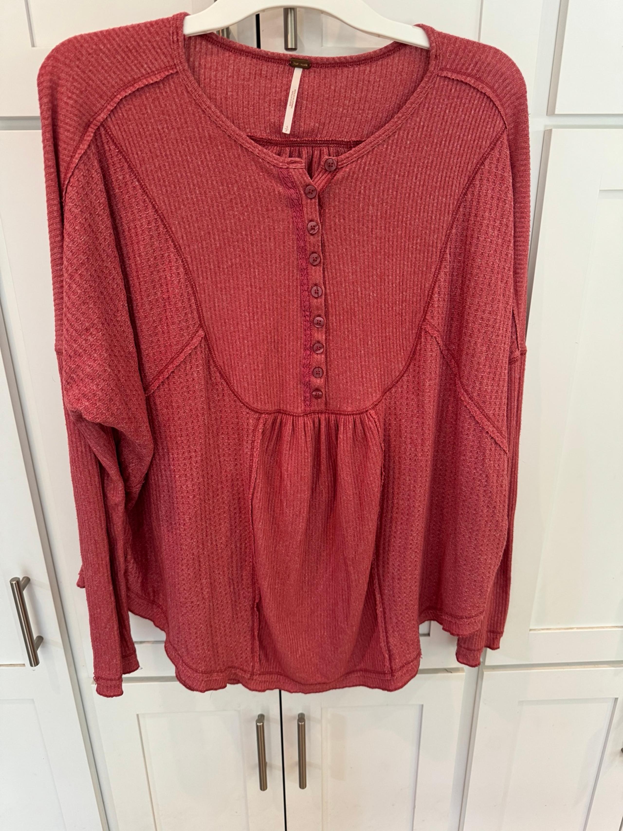 Free People Waffle Shirt Size Small
