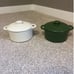 Brocc Your Body Mini Ceramic Cocotte Set, White & Green