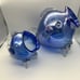 MCM Blown Glass Fish Set of 2 Bowl Vase