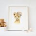 Set of 6 Safari Animal Nursery Art Print