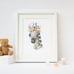 Set of 6 Safari Animal Nursery Art Print