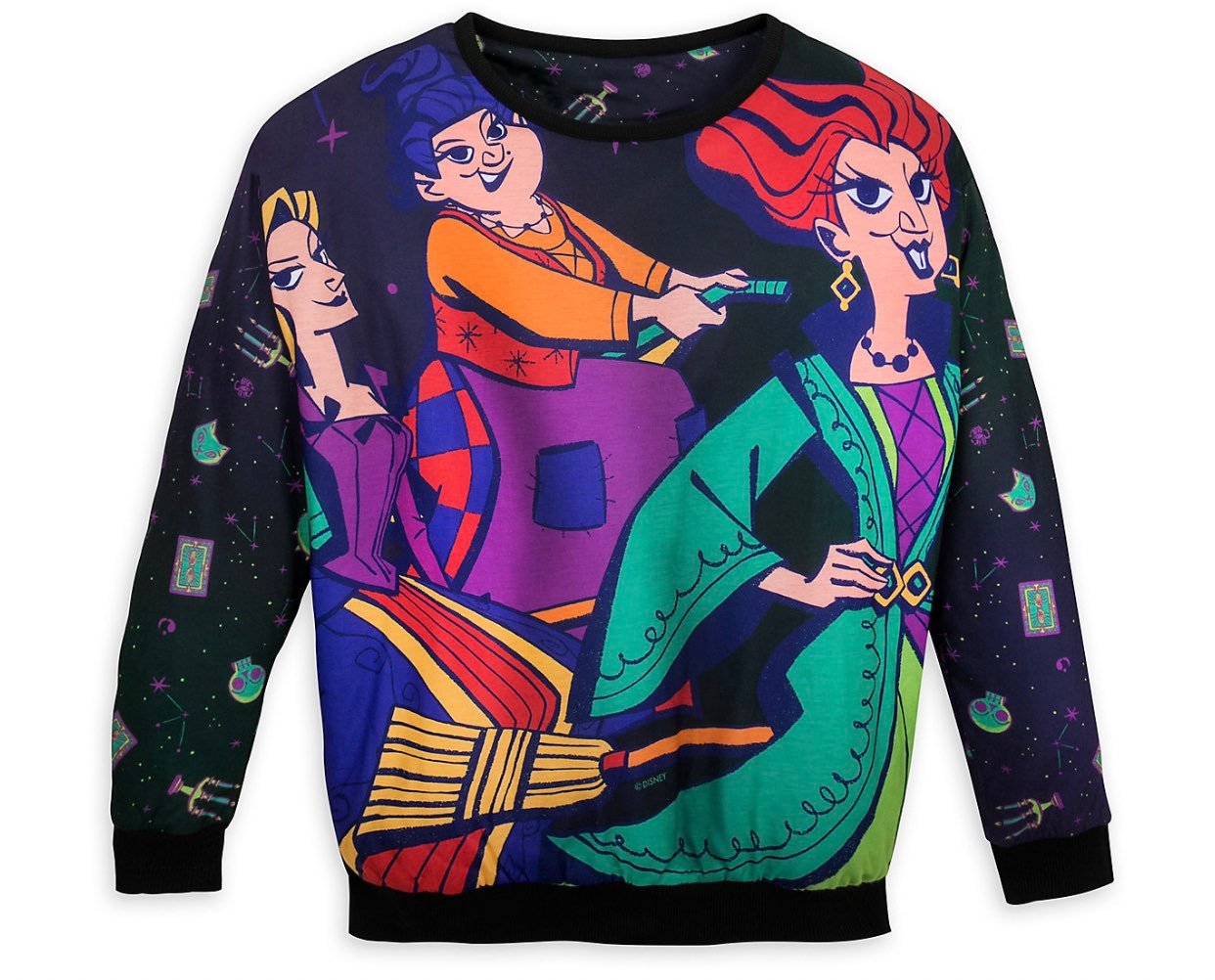 Disney Hocus Pocus Reversible Long Sleeve Shirt for Adults XL