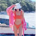 BEACH RIOT Alexa Top Sunset Stripes, New, Size S/M