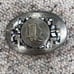 Vintage silver & abalone western belt buckle