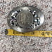 Vintage silver & abalone western belt buckle