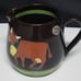 Rare Original Hand Painted Swiss Burkart Keramik Folk Art Pitcher