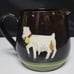 Rare Original Hand Painted Swiss Burkart Keramik Folk Art Pitcher
