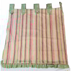 51 Inch Custom Valance Tab Girl Room and 4 custom tie backs Pink Green Yellow