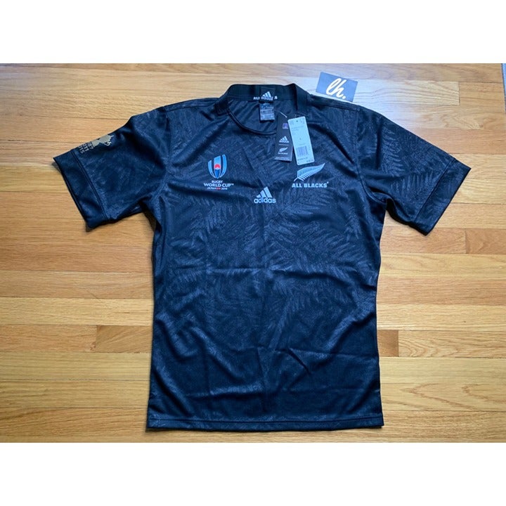 Men’s Large Adidas All Blacks Authentic World Cup Japan Home Rugby Jersey DY3780