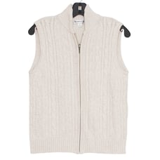 Pendleton Sweater Vest Cable Knit Fisherman Equestrian Classic Granny Small HE