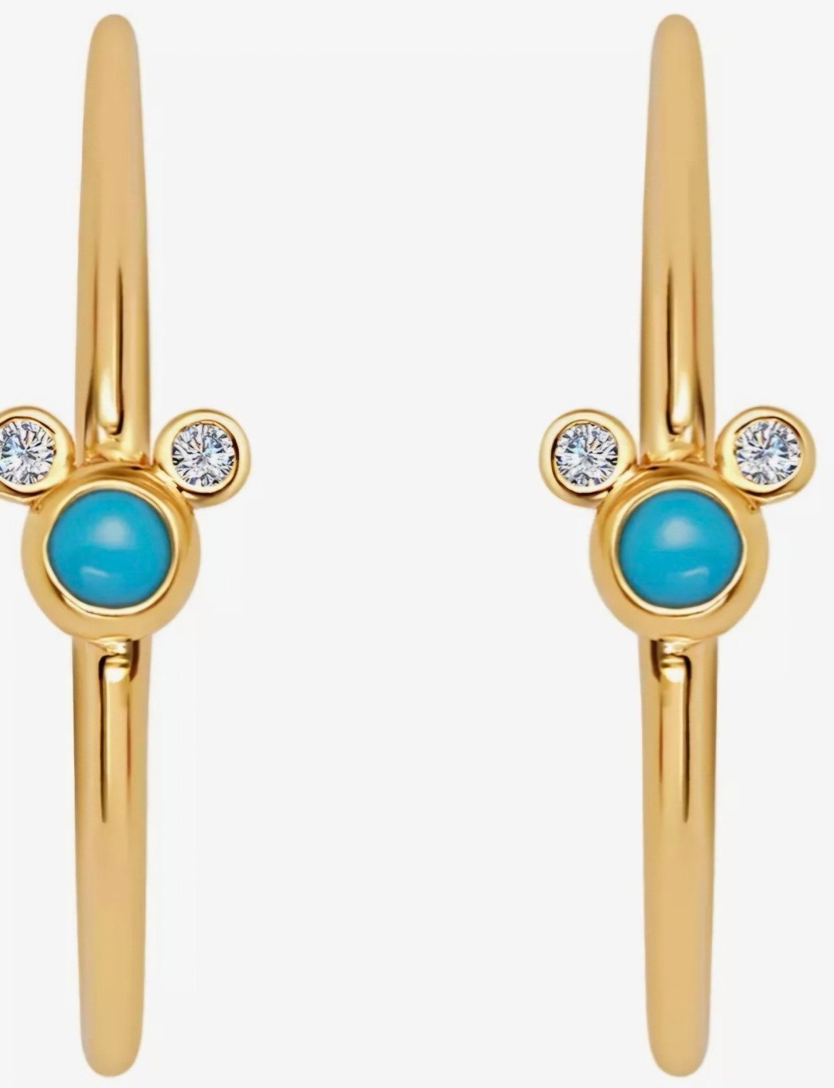 Earrings Mickey Mouse Icon Turquoise Hoop Earrings by CRISLU