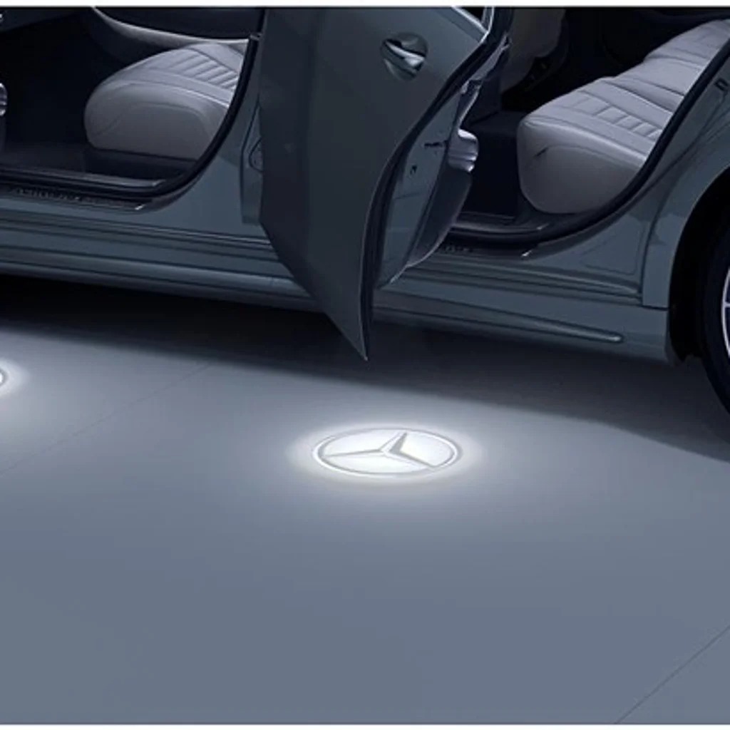 2x Mercedes-Benz HD LED Projector Ghost Shadow Lights Car Door For C Class W204