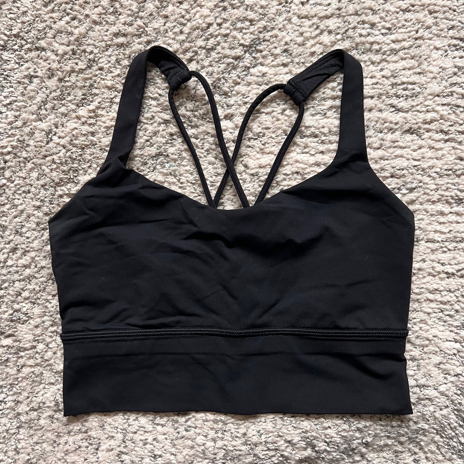 Lululemon Free To Be Bra Long Line Size 4 BLACK
