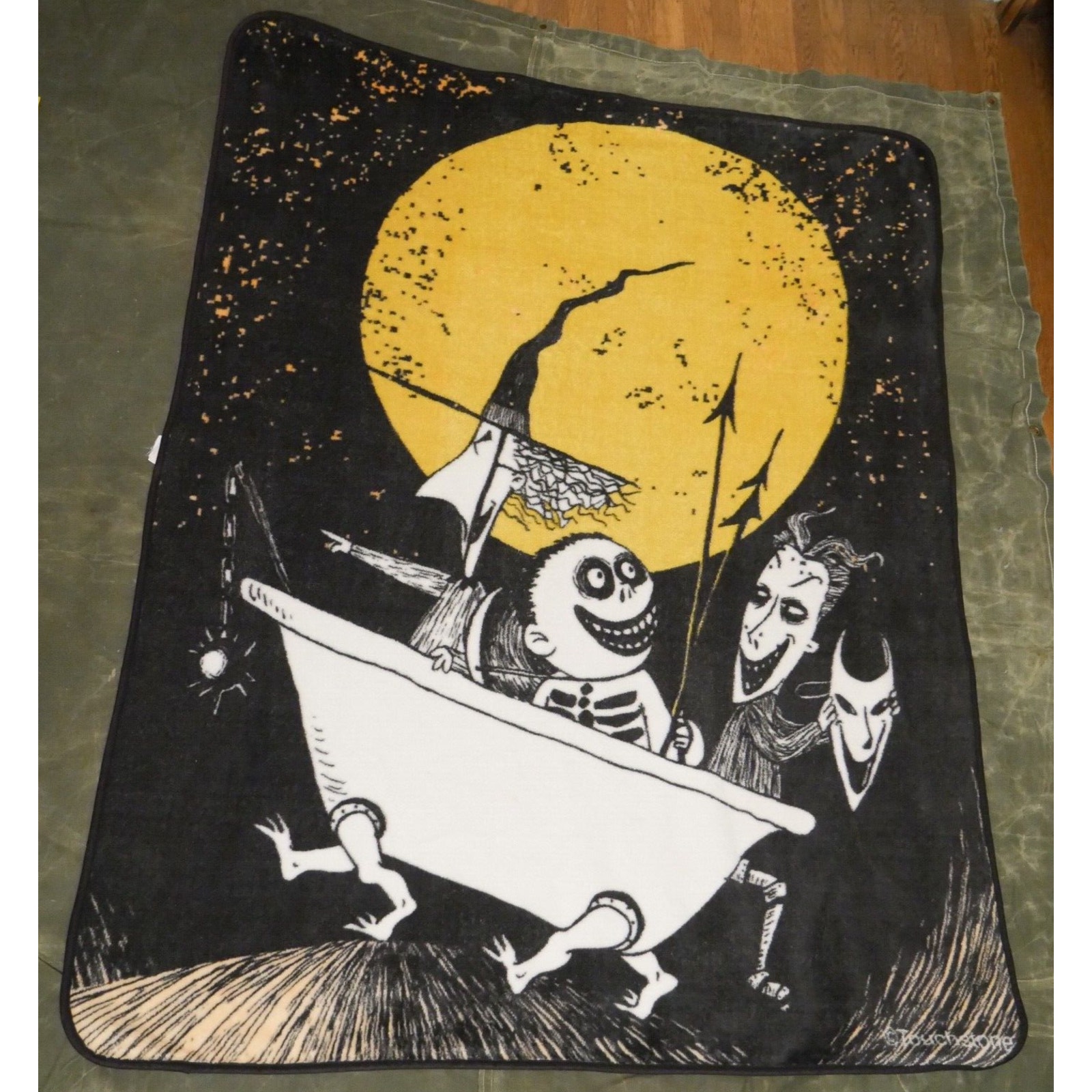 The Nightmare Before Christmas Oogie Boogie Lock Shock & Barrel Throw Blanket