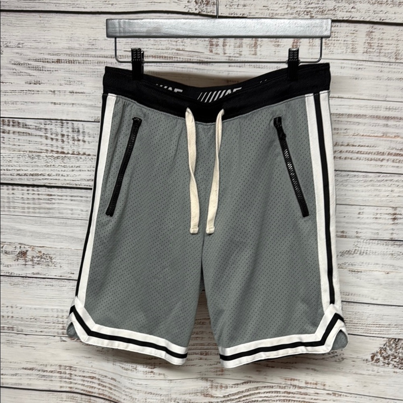 2 Pair AE American Eagle Flex Men's Jogger Shorts Small Green Gray