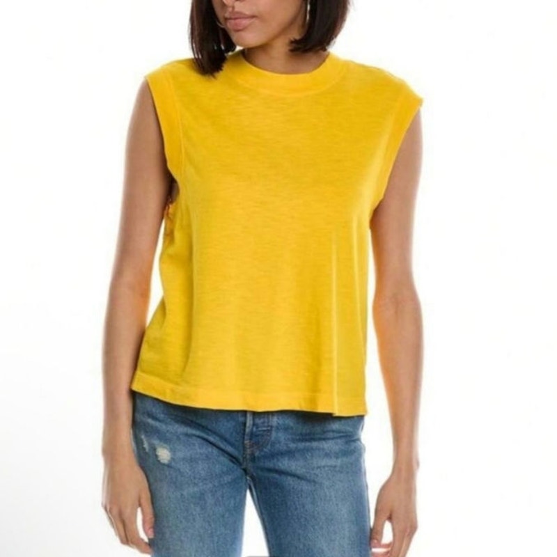 Cotton Citizen Tokyo Muscle Tee Yellow Size XS