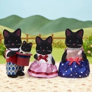 Calico Critters Starry Night Cat Family