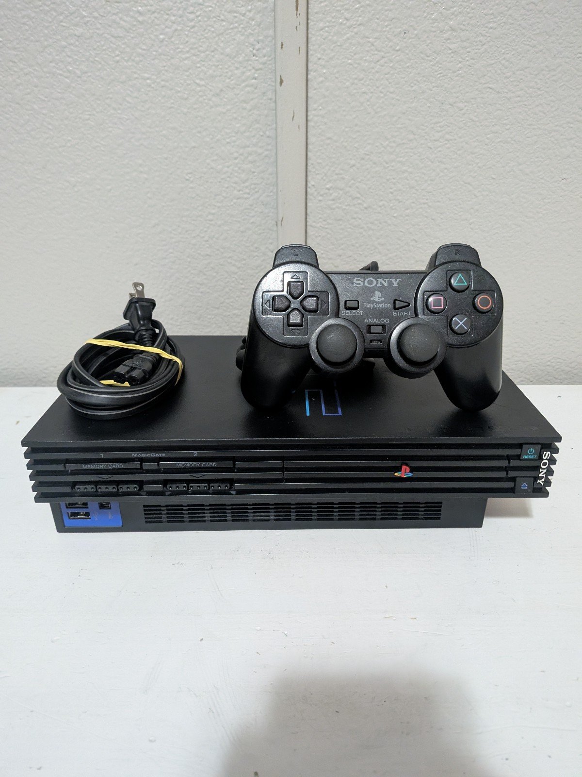 Sony PlayStation 2 PS2 Console w/ OEM Controller, Power Cord & Network Adapter