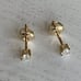 18K Yellow Gold 3mm Screwback Diamond Stud Earrings, NWT