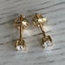 18K Yellow Gold 3mm Screwback Diamond Stud Earrings, NWT