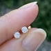 18K Yellow Gold 3mm Screwback Diamond Stud Earrings, NWT
