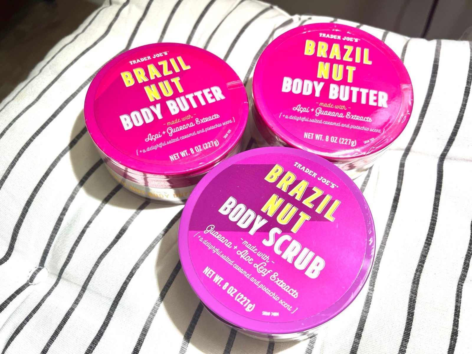 3 packs New Trader Joe’s Brazil Nut body butter and body scrub