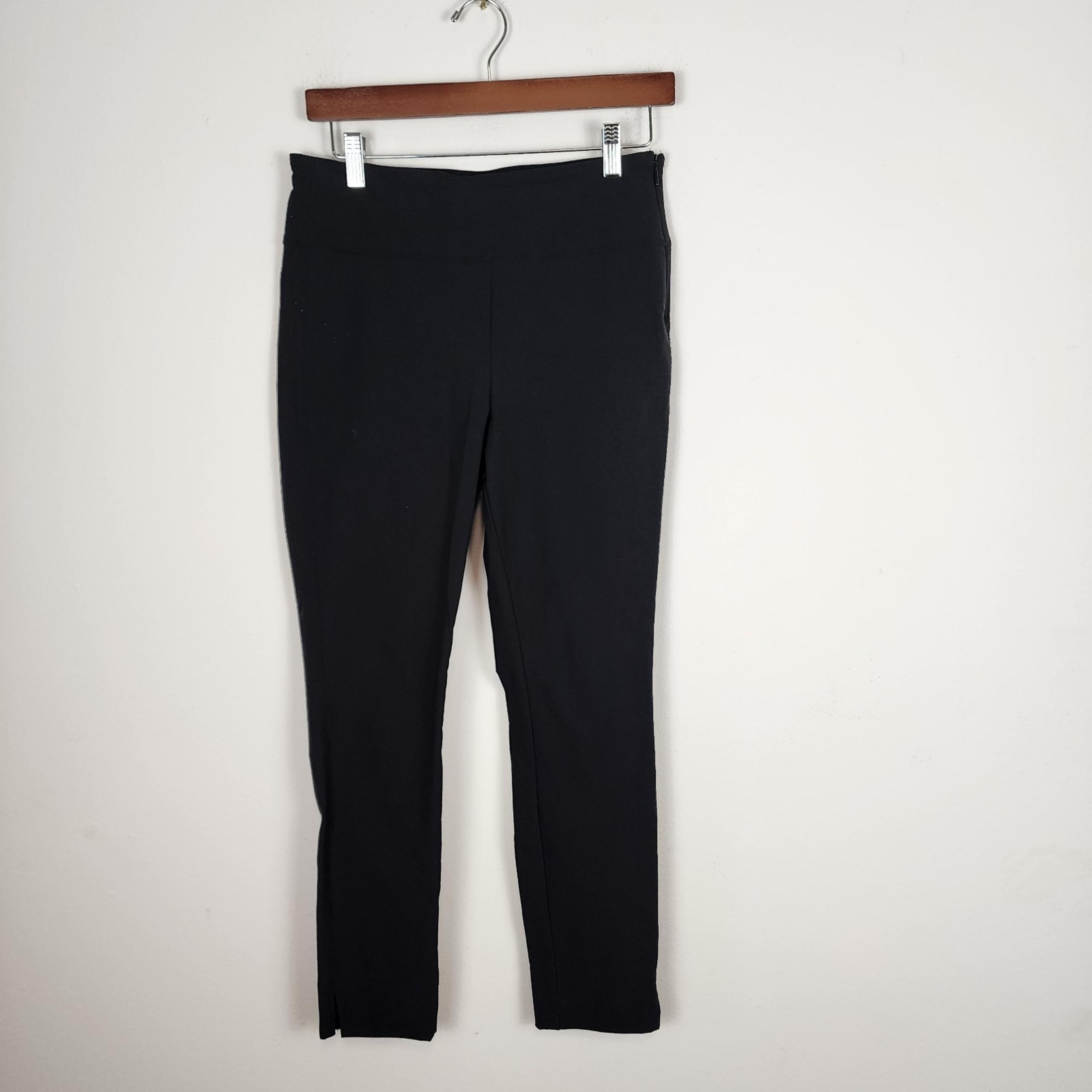 Athleta Wander Black Slim Ankle Nylon Pants Side Zip Women's Size 6