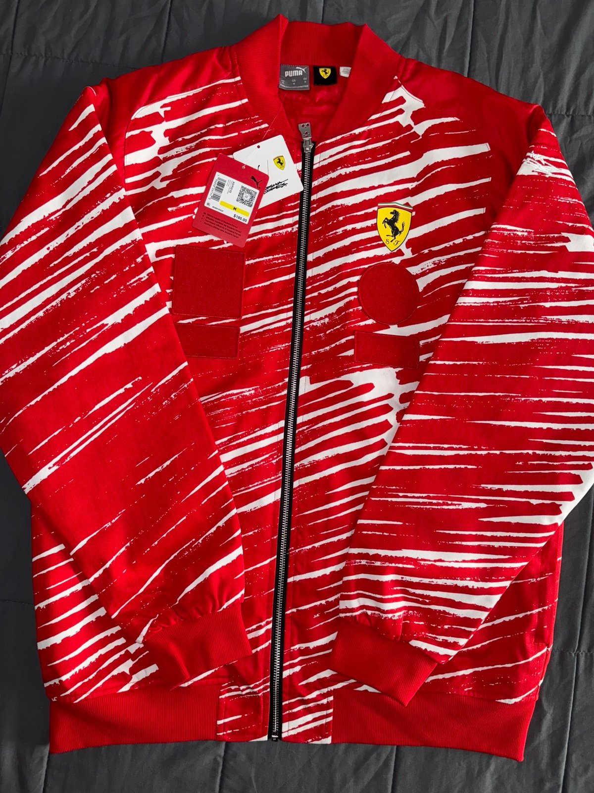 Puma Ferrari x Joshua Vides Race Jacket Red White 624932 02