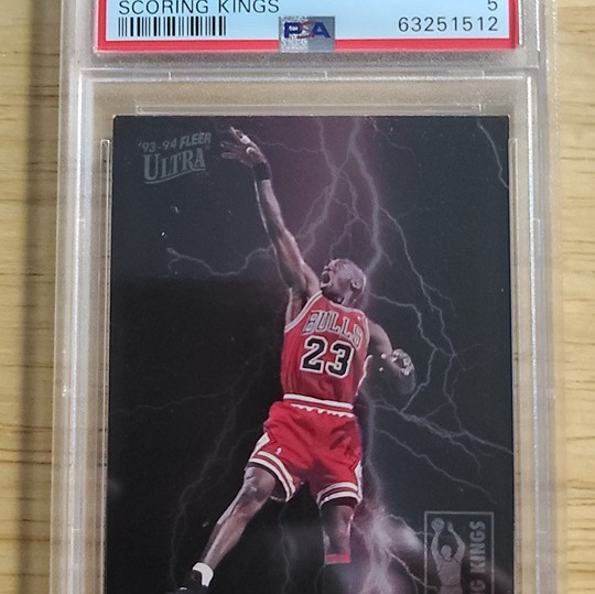1993 ULTRA MICHAEL JORDAN SCORING KINGS CARD PSA RATED EX 5