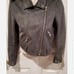 Zara Basic Faux Suede Motorcycle Biker Moto Jacket Gray Moto Zippers SZ XS