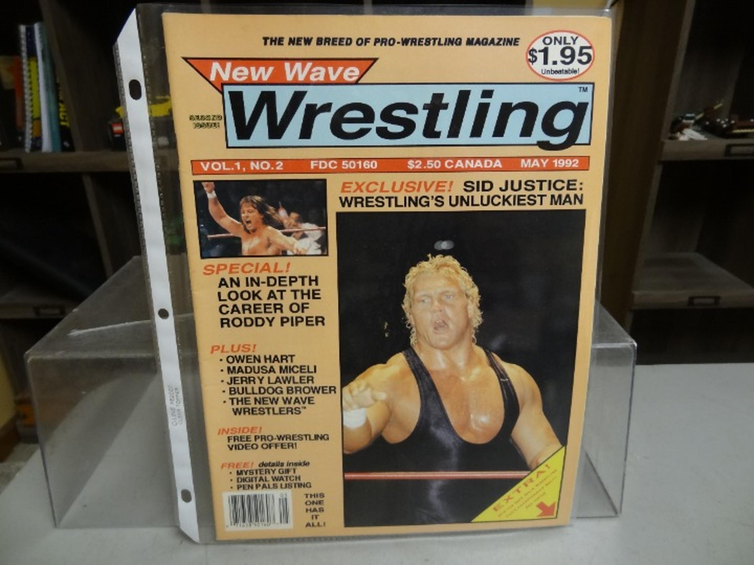 NEW WAVE WRESTLING MAGAZINE No. 2 MAY 1992 SID JUSTICE