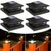 4 packs Outdoor Solar Fence Post Lights, 2 Lighting Patterns, Waterproof,gsg