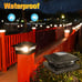 4 packs Outdoor Solar Fence Post Lights, 2 Lighting Patterns, Waterproof,gsg