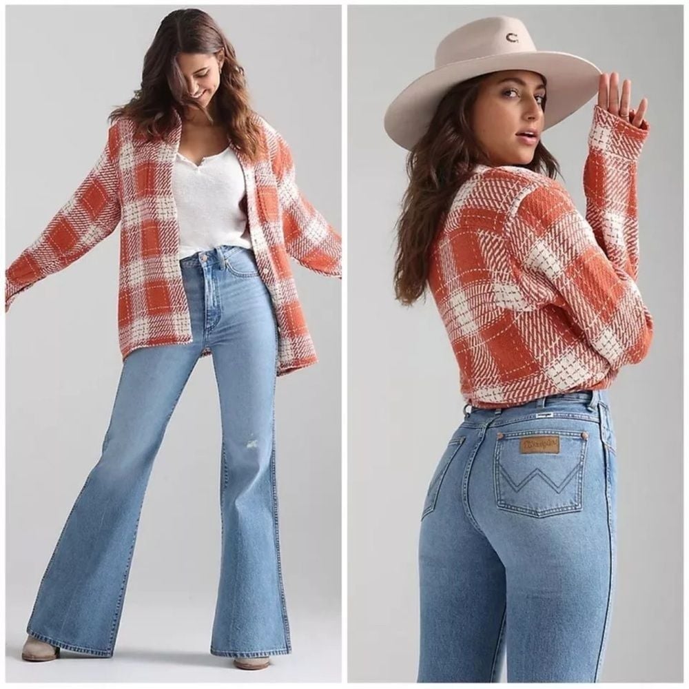 NWT Wrangler Wanderer 622 High Rise Flare Jeans Size 29 × 34