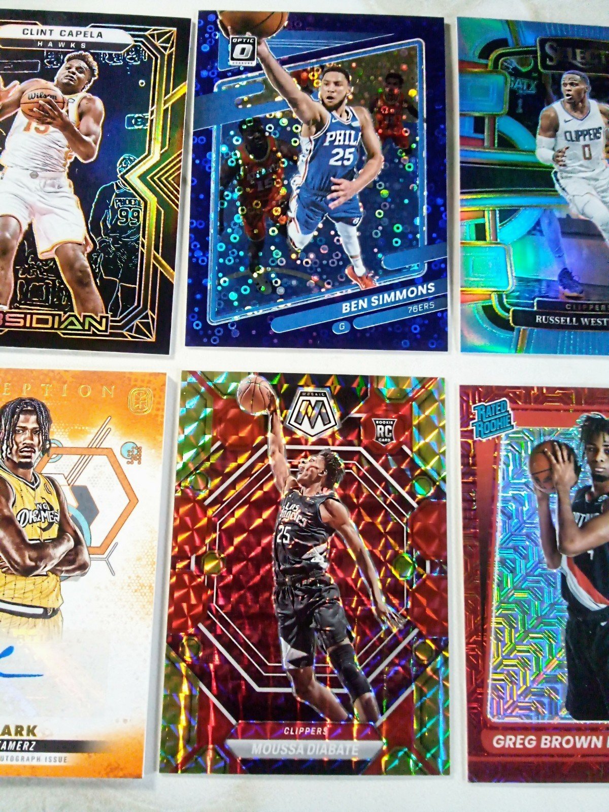 Serial Numbered NBA Trading Card Lot of6